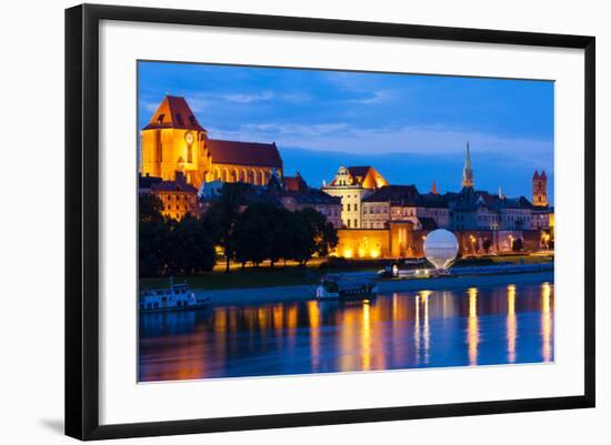 Old Town of Torun at Night, Kuyavia-Pomerania, Poland-phbcz-Framed Photographic Print