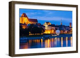 Old Town of Torun at Night, Kuyavia-Pomerania, Poland-phbcz-Framed Photographic Print