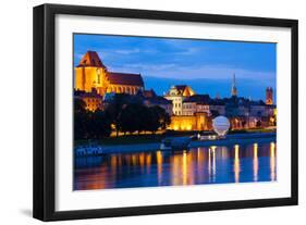 Old Town of Torun at Night, Kuyavia-Pomerania, Poland-phbcz-Framed Photographic Print