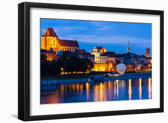 Old Town of Torun at Night, Kuyavia-Pomerania, Poland-phbcz-Framed Photographic Print