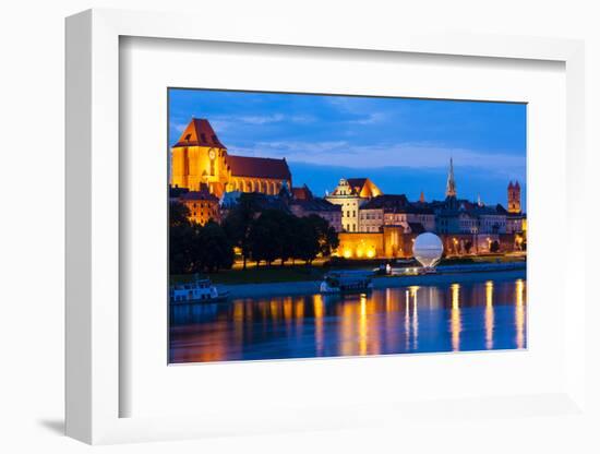 Old Town of Torun at Night, Kuyavia-Pomerania, Poland-phbcz-Framed Photographic Print