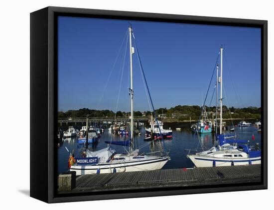 Old Town Quay, Lymington, Hampshire, England, United Kingdom, Europe-David Hughes-Framed Stretched Canvas