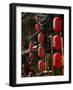 Old Town red lanterns outside restaurants, Xinhua Jie Street, Lijiang, Yunnan Province, China-Walter Bibikow-Framed Photographic Print