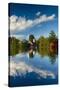 Old Town Reflection - Vertical-Michael Blanchette Photography-Stretched Canvas