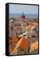 Old Town Rooftops and Cathedral Dome-Frank Fell-Framed Stretched Canvas