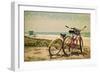 Old Town - San Diego, California - Bicycles and Beach Scene-Lantern Press-Framed Art Print