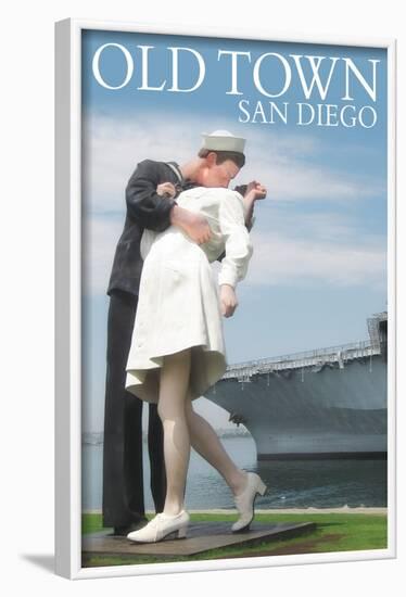 Old Town - San Diego, California - Sailor Sculpture at USS Midway-Lantern Press-Framed Art Print