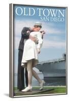 Old Town - San Diego, California - Sailor Sculpture at USS Midway-Lantern Press-Framed Art Print