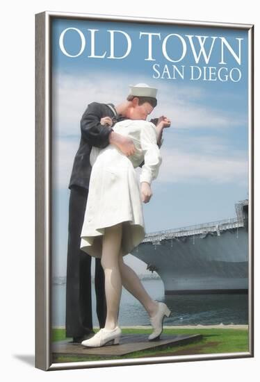 Old Town - San Diego, California - Sailor Sculpture at USS Midway-Lantern Press-Framed Art Print