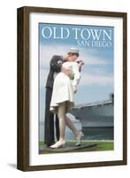 Old Town - San Diego, California - Sailor Sculpture at USS Midway-Lantern Press-Framed Art Print