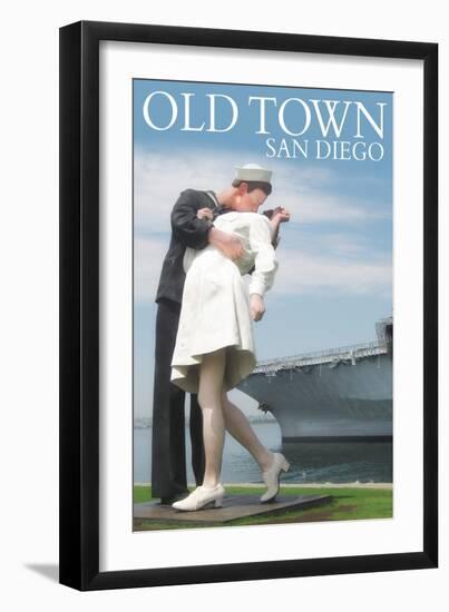 Old Town - San Diego, California - Sailor Sculpture at USS Midway-Lantern Press-Framed Art Print