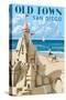 Old Town - San Diego, California - Sandcastle-Lantern Press-Stretched Canvas