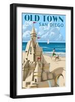 Old Town - San Diego, California - Sandcastle-Lantern Press-Framed Art Print