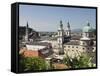 Old Town Seen From Fortress Hohensalzburg, Salzburg, Austria, Europe-Jochen Schlenker-Framed Stretched Canvas