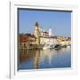 Old Town Skyline and the River Danube, Passau, Lower Bavaria, Bavaria, Germany-Doug Pearson-Framed Photographic Print