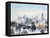 Old Town skyline featuring Dominican Priory, Cathedral and Trinitarian Tower-Karol Kozlowski-Framed Stretched Canvas