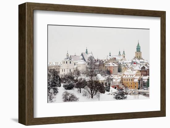 Old Town skyline featuring Dominican Priory, Cathedral and Trinitarian Tower-Karol Kozlowski-Framed Photographic Print