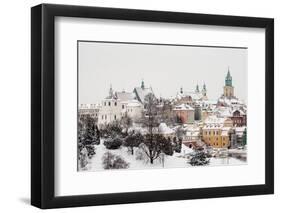 Old Town skyline featuring Dominican Priory, Cathedral and Trinitarian Tower-Karol Kozlowski-Framed Photographic Print