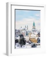 Old Town skyline featuring St. John the Baptist Cathedral and Trinitarian Tower-Karol Kozlowski-Framed Photographic Print