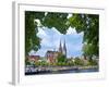 Old Town Skyline with St. Peter's Cathedral and Danube River, Regensburg, Germany-Miva Stock-Framed Photographic Print