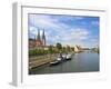 Old Town Skyline with St. Peter's Cathedral and Danube River, Regensburg, Germany-Miva Stock-Framed Premium Photographic Print