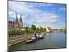 Old Town Skyline with St. Peter's Cathedral and Danube River, Regensburg, Germany-Miva Stock-Mounted Photographic Print