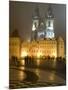 Old Town Square and Church of Our Lady Before Tyn, Prague, Czech Republic-Alan Klehr-Mounted Photographic Print