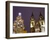 Old Town Square at Christmas Time and Tyn Cathedral, Prague, Czech Republic, Europe-Marco Cristofori-Framed Photographic Print