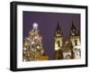 Old Town Square at Christmas Time and Tyn Cathedral, Prague, Czech Republic, Europe-Marco Cristofori-Framed Photographic Print