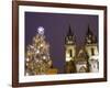 Old Town Square at Christmas Time and Tyn Cathedral, Prague, Czech Republic, Europe-Marco Cristofori-Framed Photographic Print