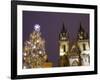 Old Town Square at Christmas Time and Tyn Cathedral, Prague, Czech Republic, Europe-Marco Cristofori-Framed Photographic Print