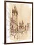 Old Town Square, Prague, Czech Republic - a Vector Sketch--Vladimir--Framed Art Print