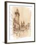 Old Town Square, Prague, Czech Republic - a Vector Sketch--Vladimir--Framed Art Print