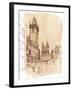 Old Town Square, Prague, Czech Republic - a Vector Sketch--Vladimir--Framed Art Print