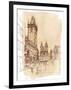 Old Town Square, Prague, Czech Republic - a Vector Sketch--Vladimir--Framed Art Print