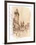 Old Town Square, Prague, Czech Republic - a Vector Sketch--Vladimir--Framed Art Print