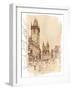 Old Town Square, Prague, Czech Republic - a Vector Sketch--Vladimir--Framed Art Print