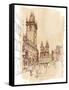 Old Town Square, Prague, Czech Republic - a Vector Sketch--Vladimir--Framed Stretched Canvas