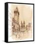 Old Town Square, Prague, Czech Republic - a Vector Sketch--Vladimir--Framed Stretched Canvas