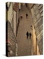 Old Town Street from Michael Tower, Bratislava, Slovakia-Walter Bibikow-Stretched Canvas