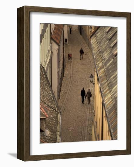 Old Town Street from Michael Tower, Bratislava, Slovakia-Walter Bibikow-Framed Photographic Print