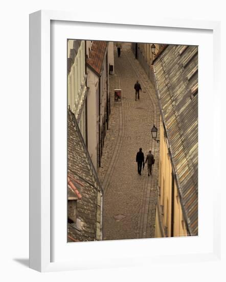 Old Town Street from Michael Tower, Bratislava, Slovakia-Walter Bibikow-Framed Photographic Print