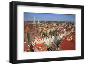 Old Town with Church of St. Mary in Gdansk, Gdansk, Pomerania, Poland, Europe-Hans-Peter Merten-Framed Photographic Print