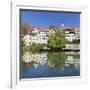 Old Town with Hoelderlinturm Tower and Stiftskirche Church Reflecting in the Neckar River-Markus Lange-Framed Photographic Print