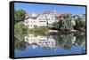 Old Town with Holderlinturm Tower and Stiftskirche Church Reflecting in the Neckar River-Markus-Framed Stretched Canvas