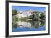 Old Town with Holderlinturm Tower and Stiftskirche Church Reflecting in the Neckar River-Markus-Framed Photographic Print
