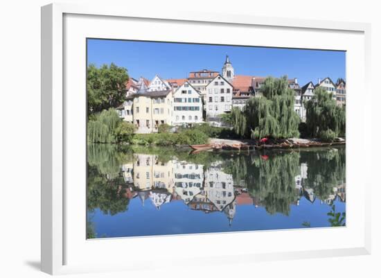 Old Town with Holderlinturm Tower and Stiftskirche Church Reflecting in the Neckar River-Markus-Framed Photographic Print