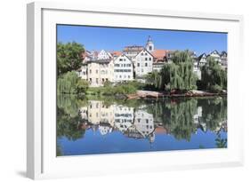 Old Town with Holderlinturm Tower and Stiftskirche Church Reflecting in the Neckar River-Markus-Framed Photographic Print