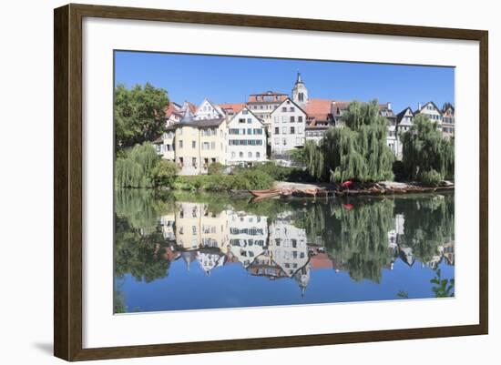 Old Town with Holderlinturm Tower and Stiftskirche Church Reflecting in the Neckar River-Markus-Framed Photographic Print