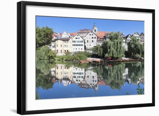 Old Town with Holderlinturm Tower and Stiftskirche Church Reflecting in the Neckar River-Markus-Framed Photographic Print